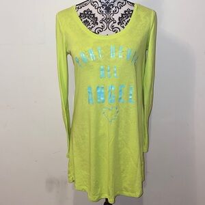 5/$50 PINK Victoria's Secret Lime Green Sleep Nightshirt Size Small